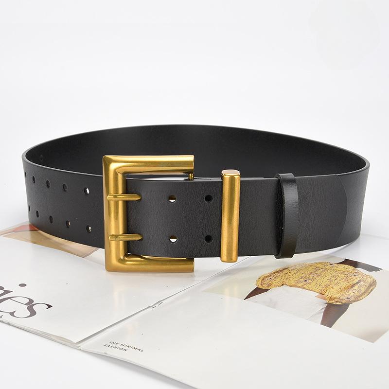 

Персонализированный пояс женский простой широкий талия печать сотня с платьем блейзер One size чёрный