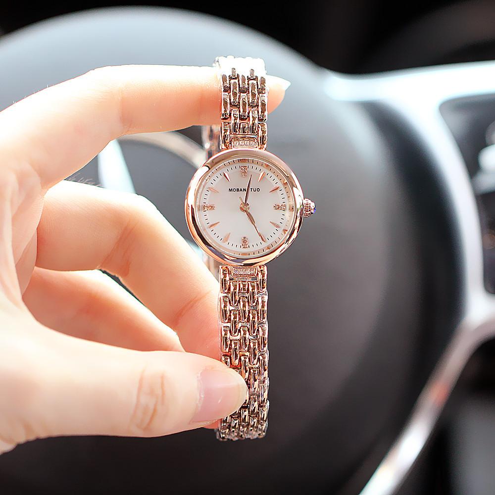 Fashion Women'S Hand Fritillary Face Diamond Bracelet Quartz Waterproof Temperament Watch Trendy Watch Women