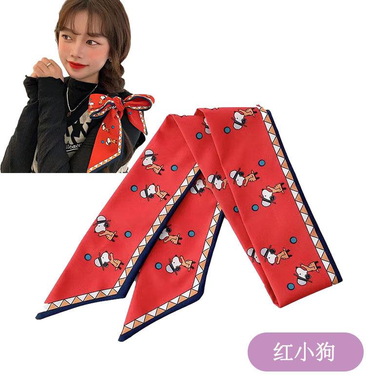 Qiandongge Seidenschal Stirnband Retro Weiblichkeit Gebundener Pferdeschwanz Schleife Band Stirnband Streamer Stirnband Mori Serie