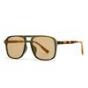  Export New Modern Retro Square Double Bridge Sunglasses Ins Style Street Style Sunglasses 22003