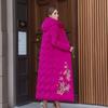 Retro Cotton-padded Jacket Long Knee-length Cotton-padded Clothes Women's Cotton-padded Clothes Buckle