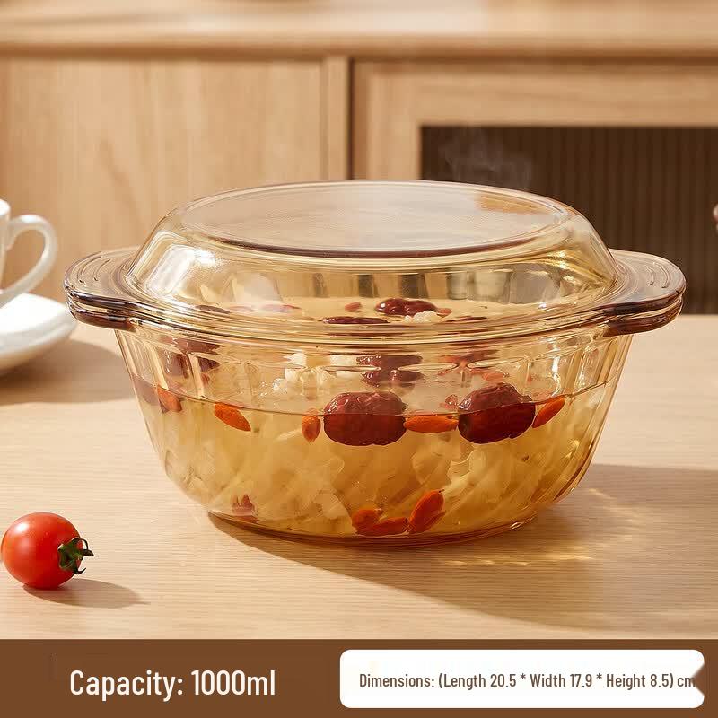 Cilock 1L Borosilicate Glass Steaming Bowl with Lid