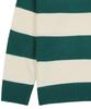 GRAVER [Unisex] Flower Dot Embroidered Striped Collar Knit_Green