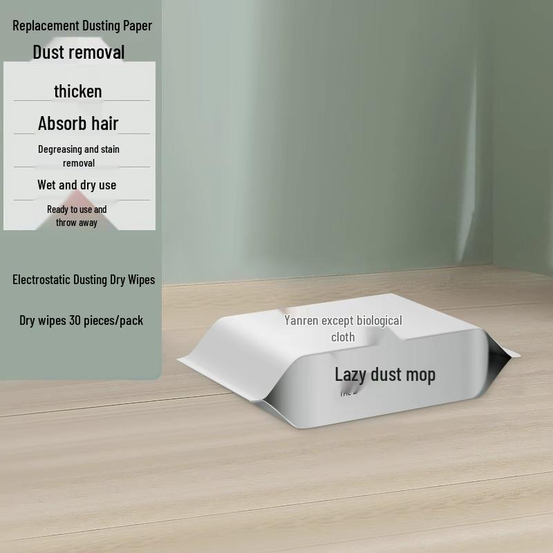 

Електростатична швабра для видалення пилу з одноразовими вологими серветками