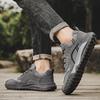 Autumn and Winter Platform Men's Shoes Non-slip and Wear-resistant Construction Site Work Safety Shoes Men's Outdoor Not Tired Feet Sports Mountaineer