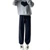 Autumn Winter Women's Thickened Fleece Casual Pants Fleece Lined Cuffed Harem Carrot Pants