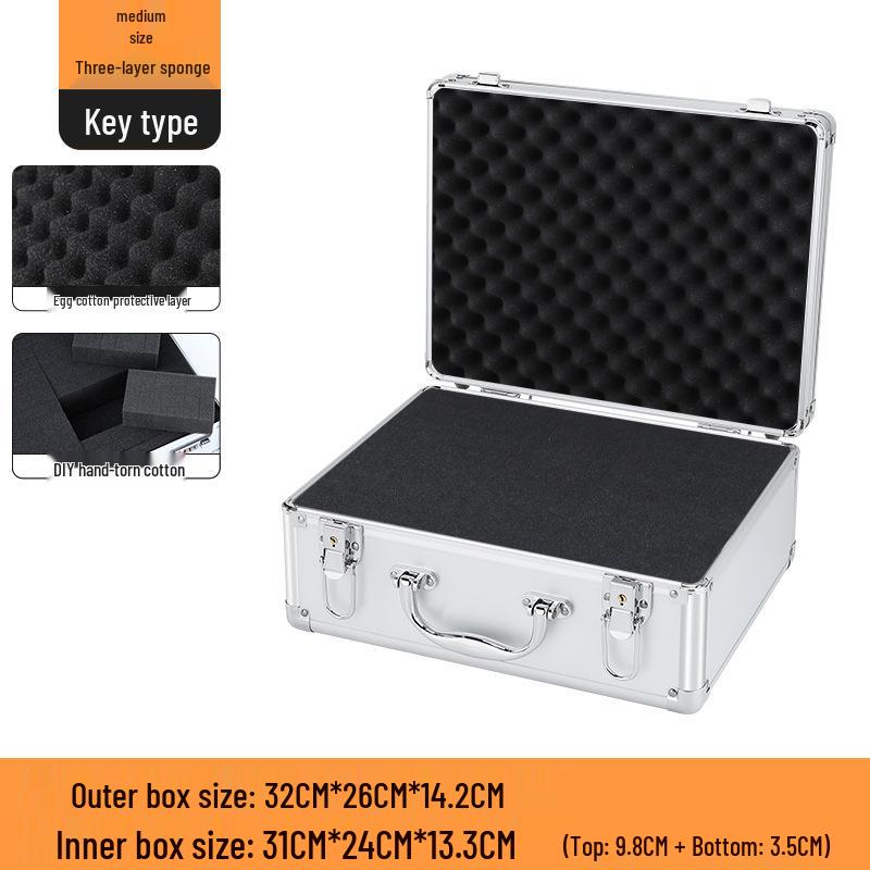 Aluminum Alloy Password Briefcase for Document and Tool Storage