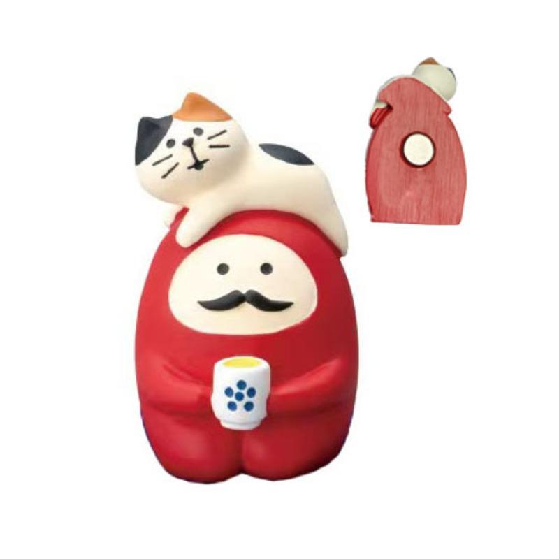 Japanese cat refrigerator sticker, grocery zakka cute bread coffee shop decoration gift miniature resin ornament