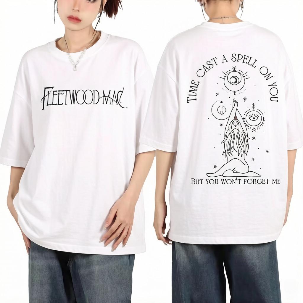 

Fleetwood Mac Band Tour 2026 Double Sided Graphic T Shirts Fashion Trend Vintage Tshirts Unisex Women Rock Hip Hop Oversized Tees 2XL