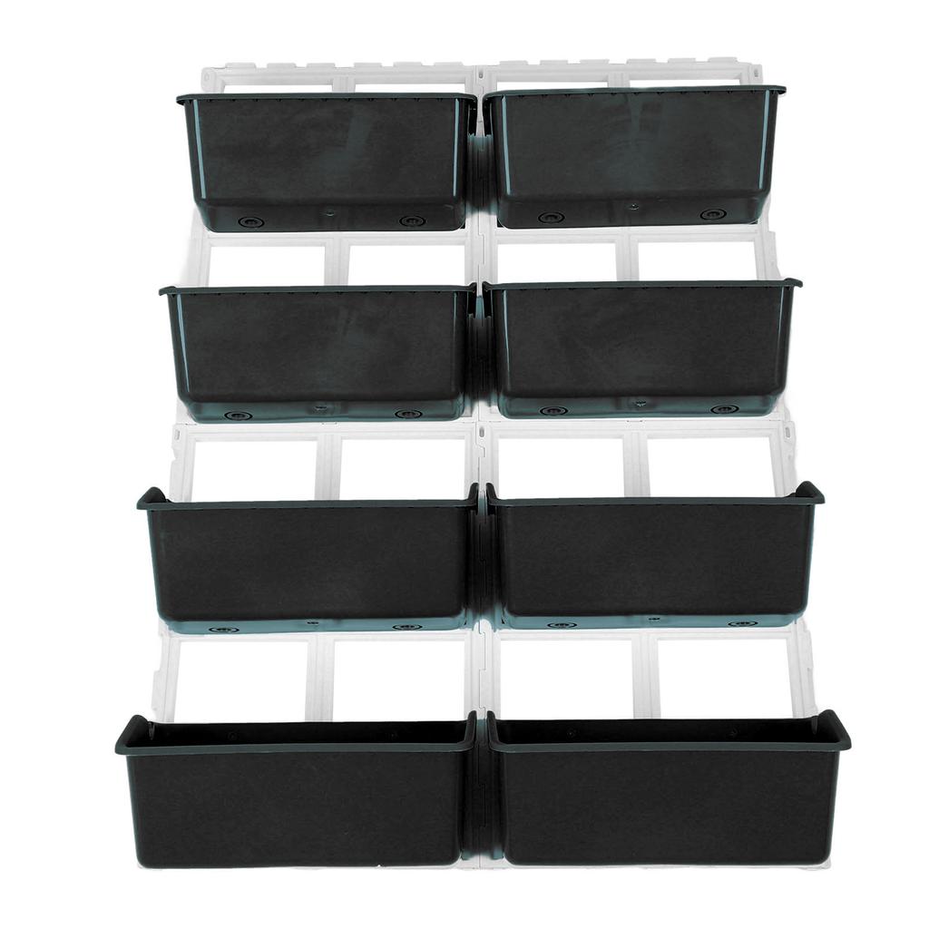 Vertical Wall Planter PP ABS Wall Mounted Hanging Raised Flower Beds for Balcony Patio Fence Porch