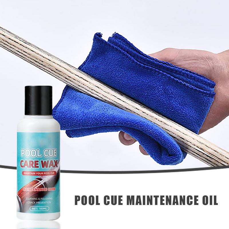 Pool Cue Polishing Wax Wood Polishing Oil Billiards Cue Cleaner 100ml Long-Lasting Deep Moisturizing Billiards Accessories Pool