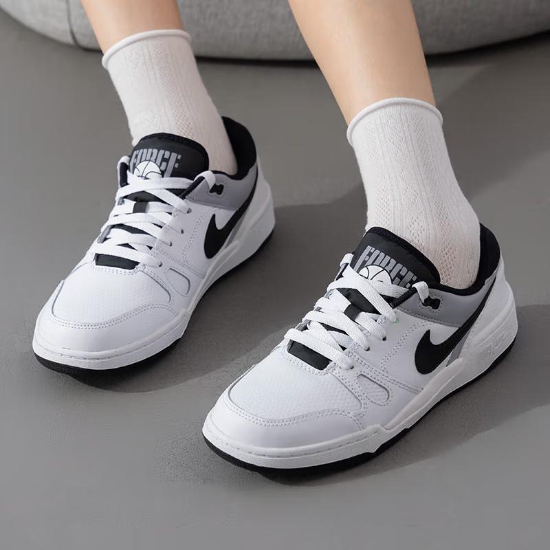 Neue Nike Full Force Low Top Skateboard Schuhe Weiß Grau FV5929-101
