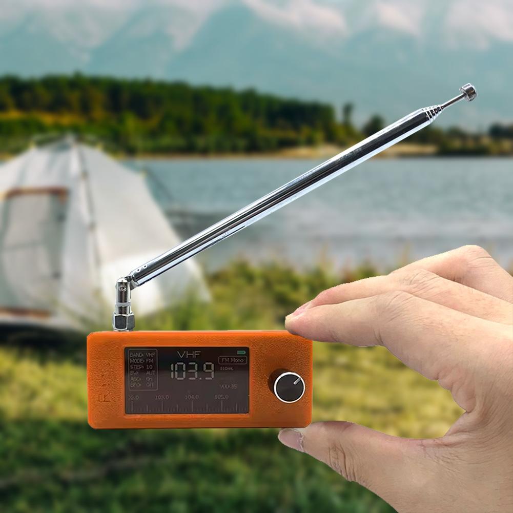 SI4732 0.5-108mhz Portable Radio LSB USB AM FM Pocket Mini Radio 1.9inch IPS Screen Pocket Radio w/ Antenna FM/AM Radio Receiver