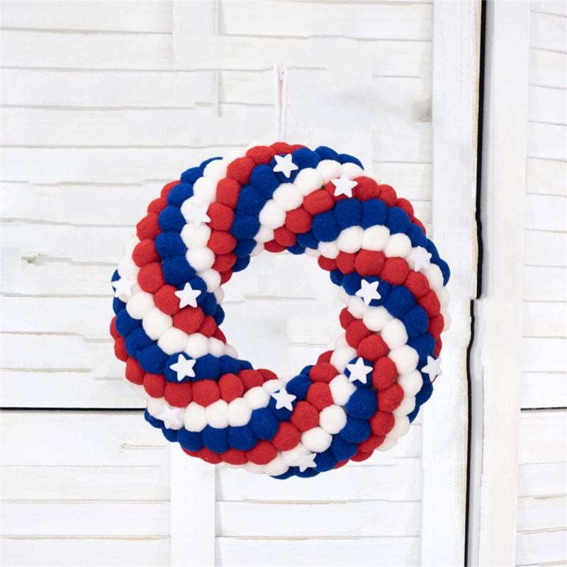 4th of Julys Wreath Patriotics Wreath Independences Day Wreath for Front Door Memorials Day Americana Wreath Wall Decors