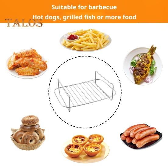 Air Fryer Rack Stainless Steel Dehydrator Grill Enhanced Airflow Design Air Fryer Rack Food-Grade Versatile Cooking Companion for Chicken Wings