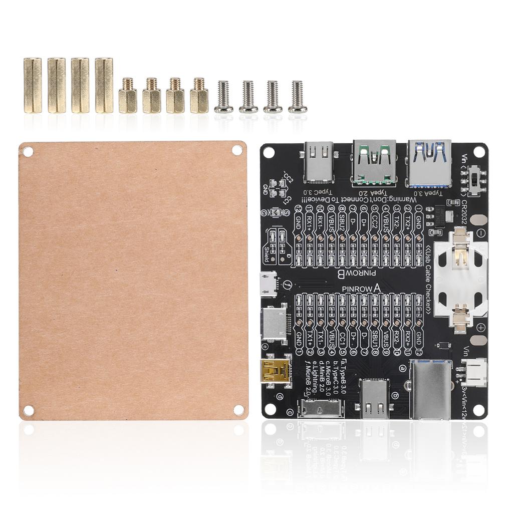 PCB Data Line Test Board Tool For Usb Line With Short Circuit On-Off Switch And Led Indicators Without Shell