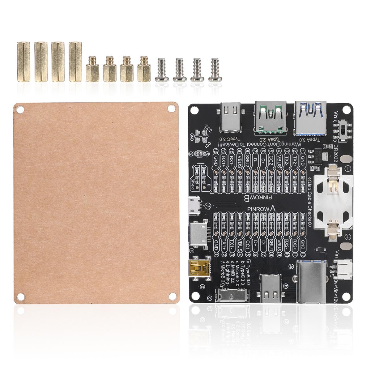 

Тестер USB-кабелю Type-C Type-B Micro, плата для тестування на коротке замикання, плата для виявлення аномалій у кабелі передачі даних для iOS Android Новий