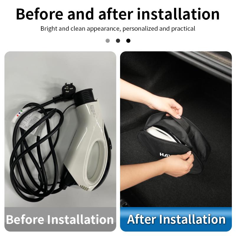 New Car Charging Gun Organizer Charger Storage Bag Accessories For Great Wall Haval F7 H6 H2 H3 H5 H7 H8 H9 M4 F7X F7H H2S