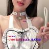 Cat Bell Choker with Leash and D-Ring K9 Necklace Punk Collar for Women
