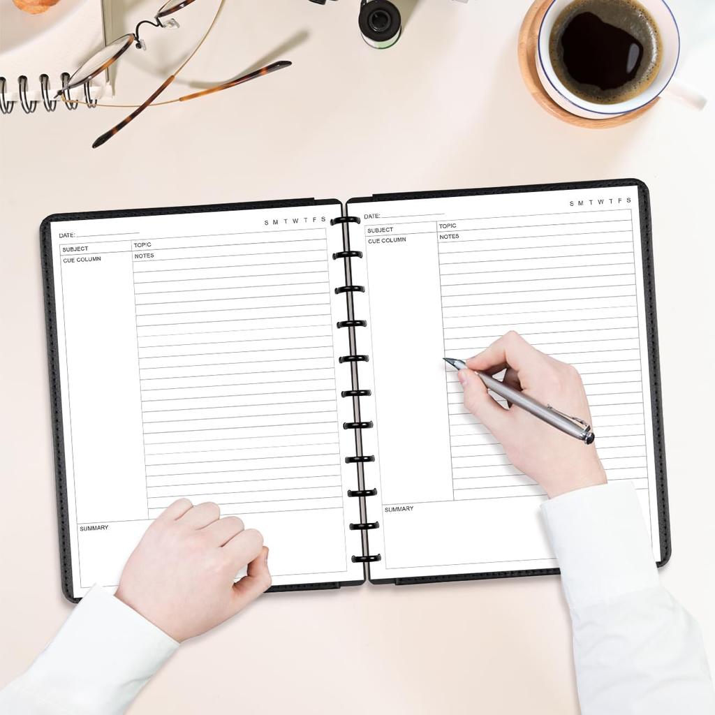 Letter Size Cornell Notes Filler Paper - 11 TUL Disc Cornell Notes Loose Leaf Paper, 50Sheets / 100Pages, 8.5'' x 11''