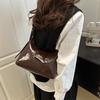 Solid color soft surface underarm bag women's  new fashion trendy personality simple shoulder bag versatile messenger bag