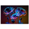 Canvas Print, Neon Flowers Nature