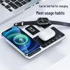 4-in-1 Folding Wireless Charger for Desktop: Compatible with Apple Watch, iPhone, and Earphones.