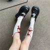 1Pairs Hollow Lace Women Long Stockings Fashionable Versatile Knotted White Lolita Style Comfortable Breathable Casual Socks