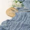 90x180/300cm Table Runners Vintage Cheesecloth Table Setting Table Decor Gauze Tablecloth  Birthday
