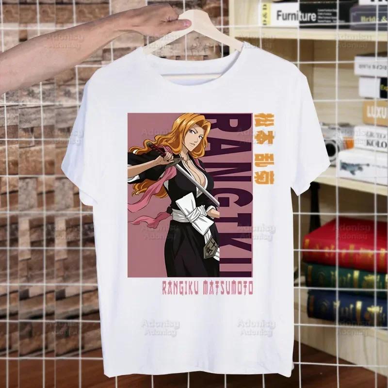 Bleach Zaraki Kenpachi Kurosaki Ichigo T Shirts For Guys O-Neck Short Sleeve Regular Mens height Quality Men Hip-Hop Tee Shirt