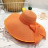 Yellow Beach Straw Hat Female Summer Beach Big Brim Sunscreen Sunshade Travel Versatility Big Brim Sandal Sun Summer