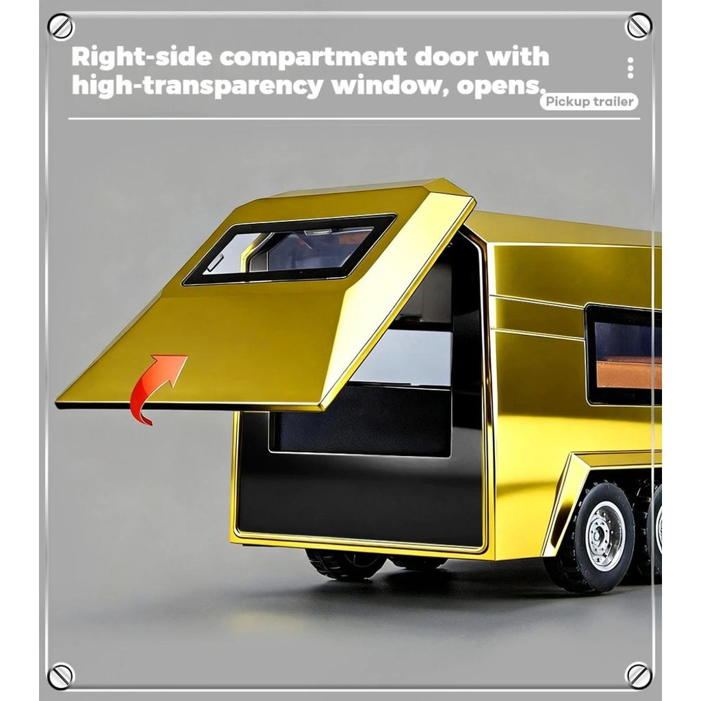 1/32 Goldener Tesla Cybertruck Geländewagen Pickup LKW Legierung Metall Druckguss Modellauto Perfektes Weihnachtsgeschenk Junge & Geeignet für Sammlerstücke