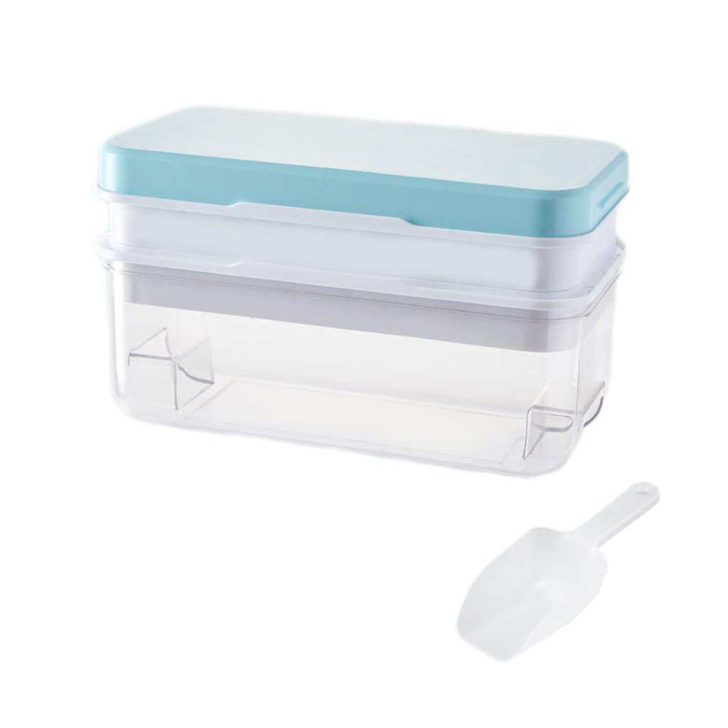 Large-Capacity Ice Box Home Use Food-Grade Safe Material Storage Ice Cube Pressing Soft Bottom Easy To Release The Mould