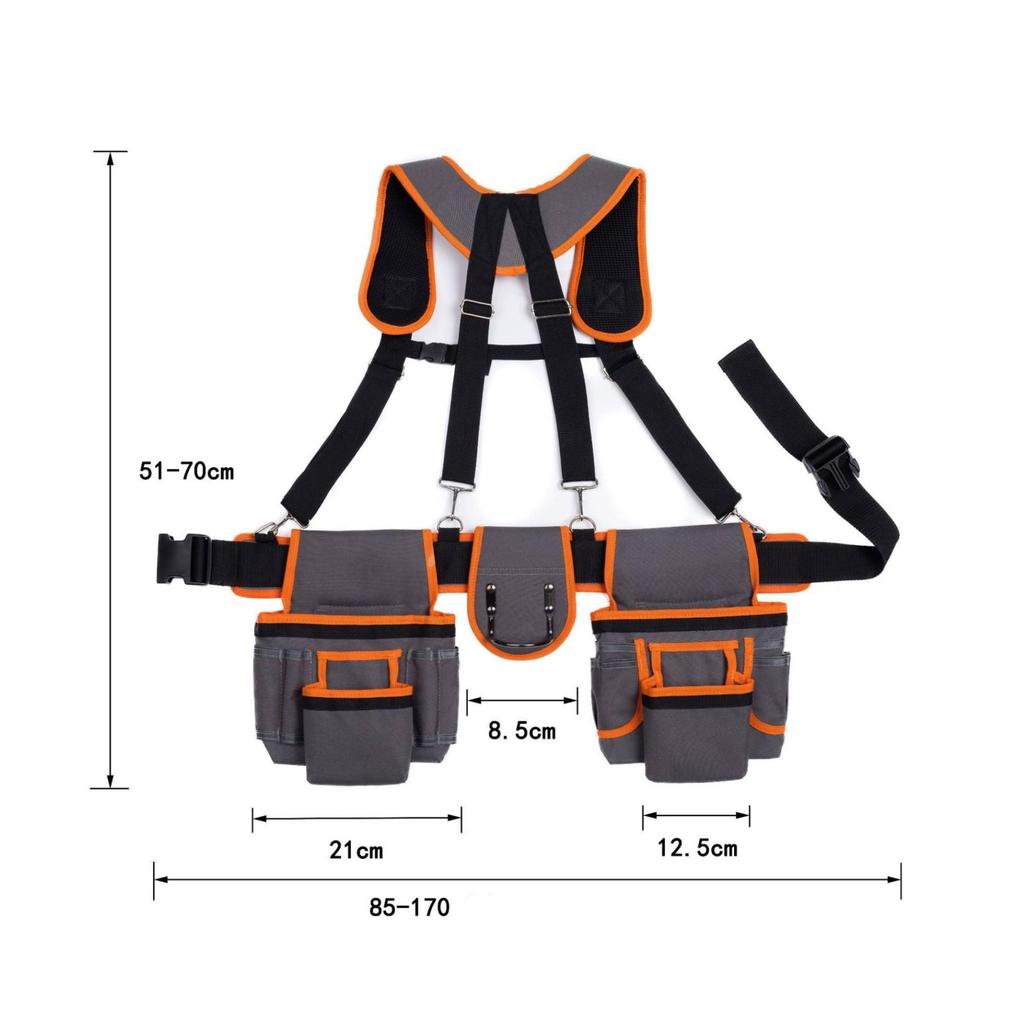 Sac à Outils avec Harnais Ceinture Robuste Bretelles Robustes
