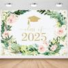 Avezano Floral Graduation Backdrop Flower Garland Graduation Party Decorations 2025 Congrats Grad Class of 2025 Photoshoot Background Prom Party