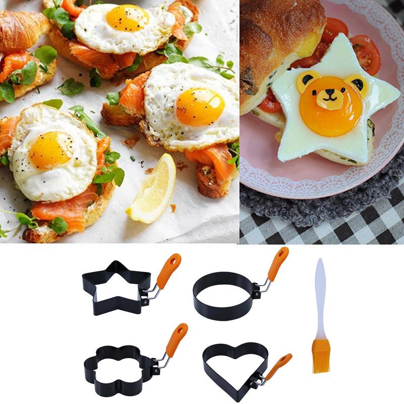 Stainless Steel Egg Cooking Rings Cooking Shaper For Fried Eggs Stainless Steel Egg Cooking Rings Pancake Mold For Cooking