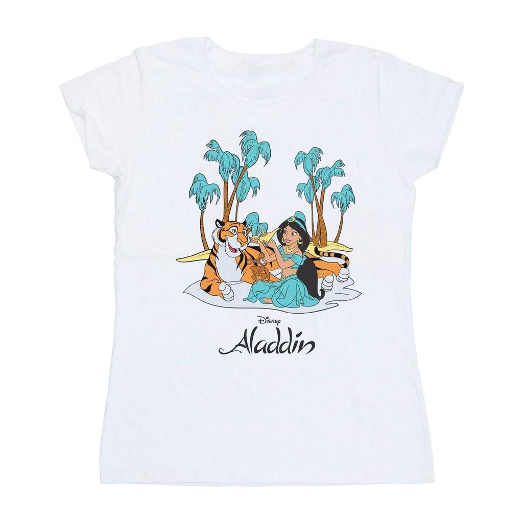 Disney Womens/Ladies Aladdin Jasmine Abu Rajah Beach Cotton T-Shirt