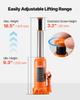 VEVOR Hydraulic Bottle Jack, 10 Ton Load Capacity, 235-470 Mm Lifting Range, Heavy Duty Hydraulic Welded Bottle Jack for Car, SUV, Pickup