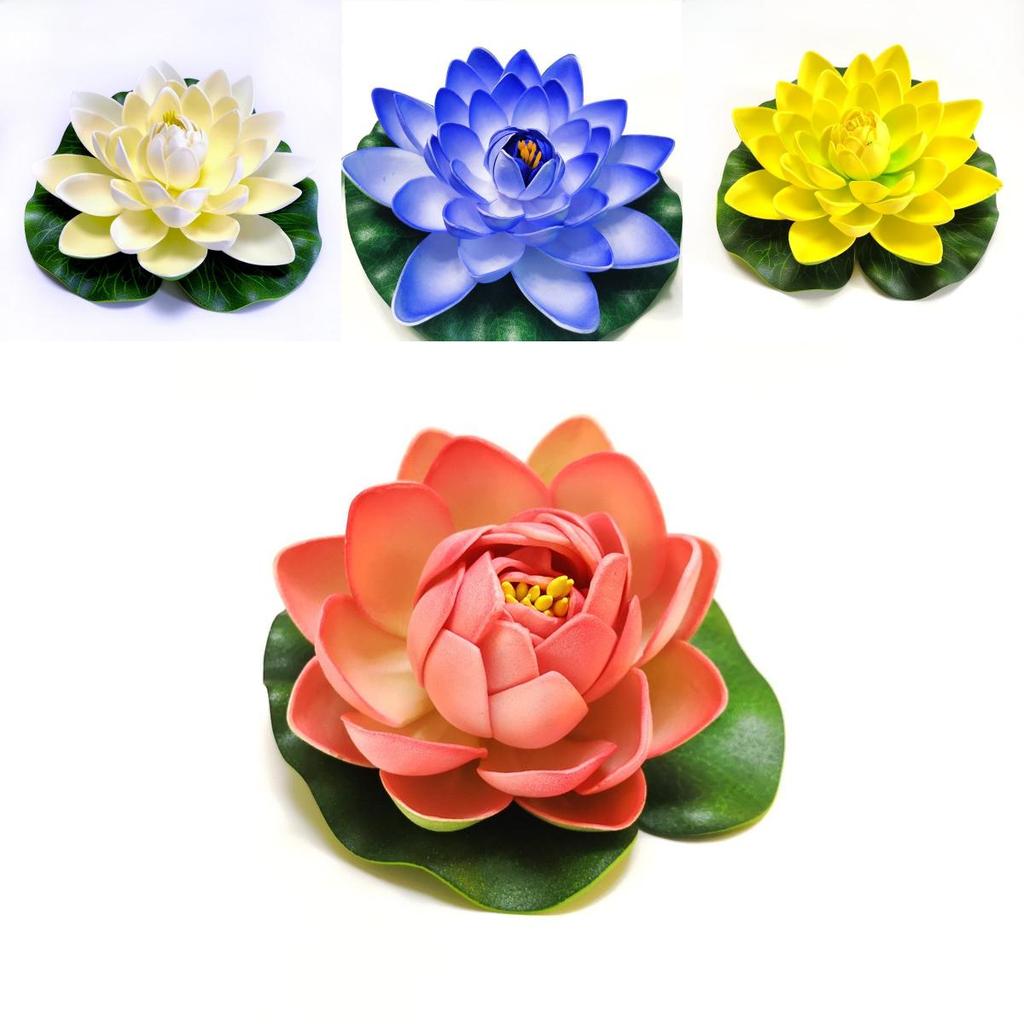Water Garden Artificial Lotus Flower With Floating Design For Home Decor And Aquariums