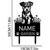 Parson Russell Terrier Personalized Metal Garden Stake Pet Grave Marker Memorial Name Sign