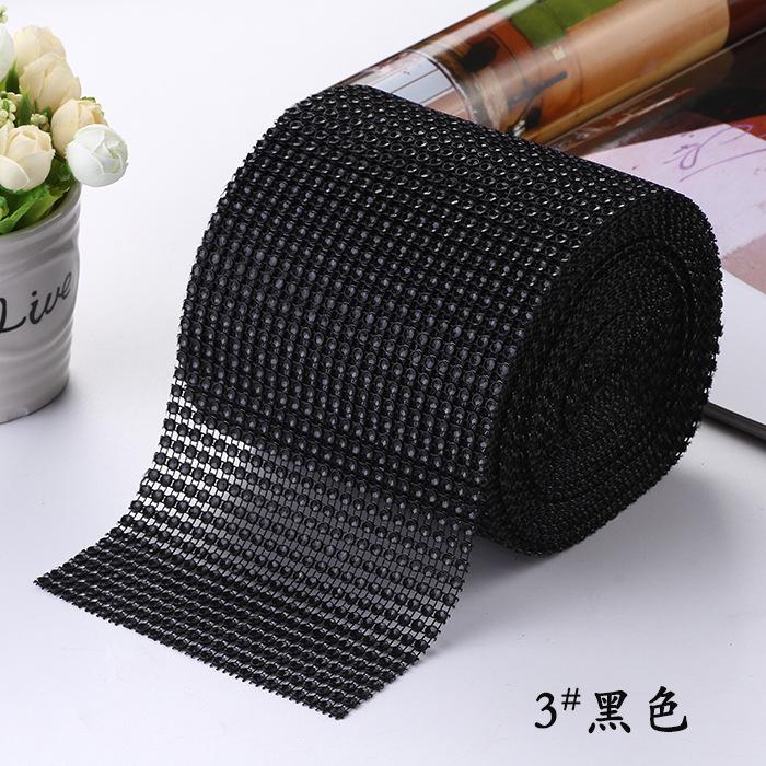 10Yard 4mm Crystal Rhinestones Fabric Elastic Mesh Net Crystal Trim Fabric for Diy Garment Dresses Scarf Mask Material