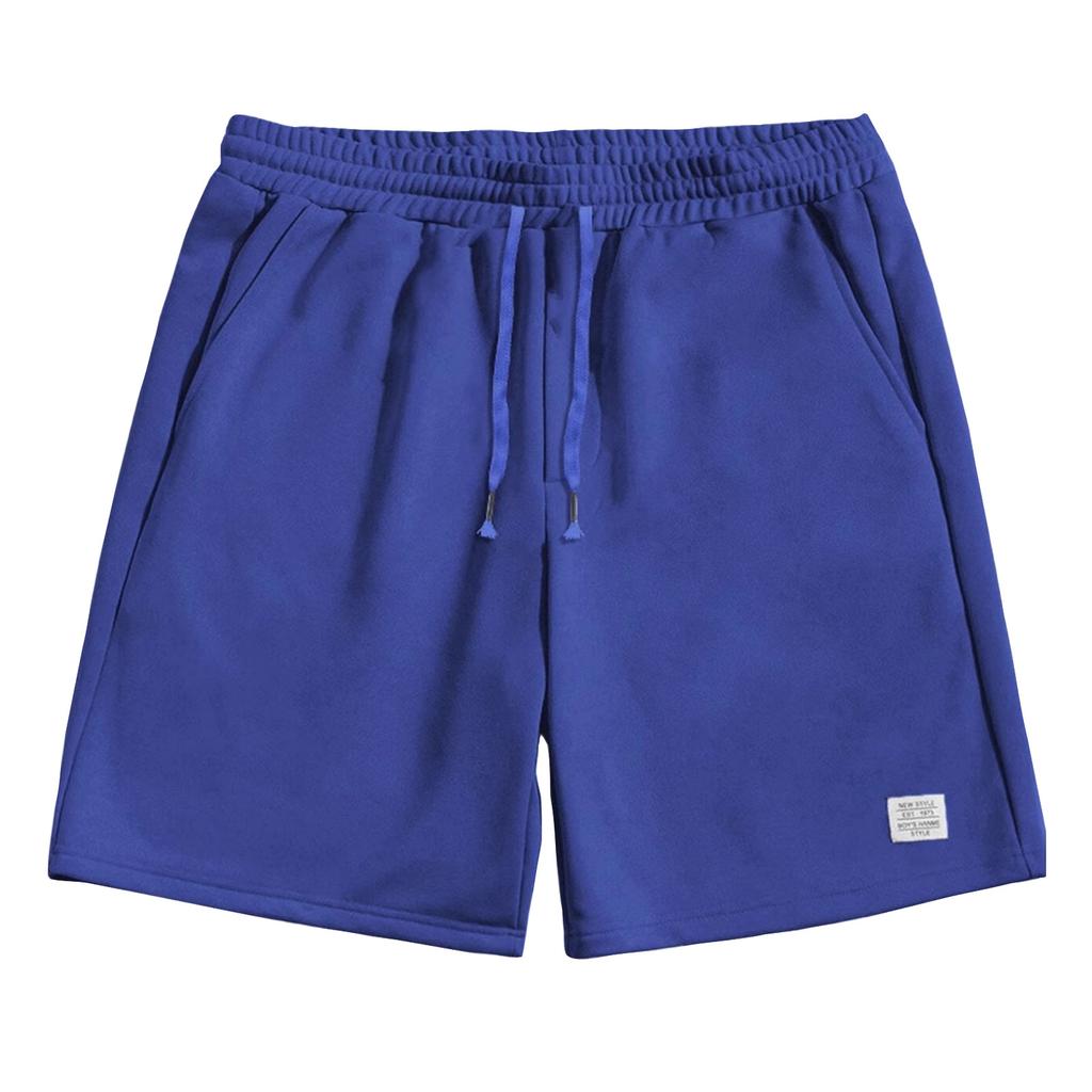 Herren Freizeithose mit elastischem Bund, lockere Passform, Kordelzug, Sportshorts mit Taschen für Outdoor- und Indoor-Aktivitäten