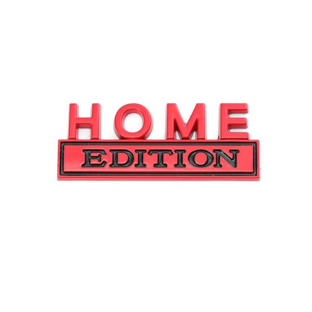 1Pc 3D Metal Home Edition Logo Car Front Grille Badge Side Fender Rear Trunk Emblem Sticker Decal