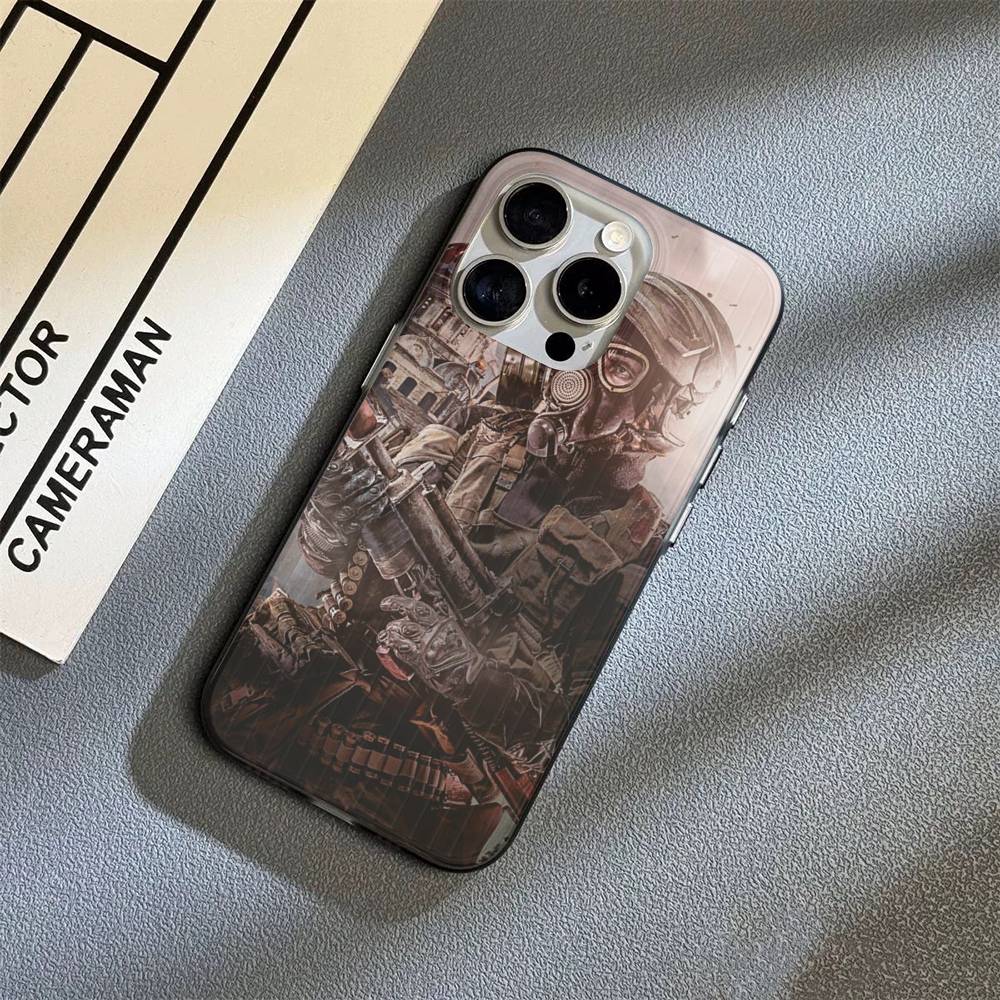 Post Apocalyptic Game Metro 2033 For IPhone 16 15 14 13 12 11 17 Pro Max Plus Wave Corrugated Phone Case Anti Drop Cover