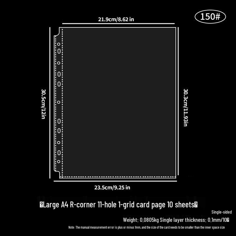 High Transparency Loose-Leaf Polaroid Album – 3-in & 5-in Card Pockets, Square Card Holder, Thickened Pages