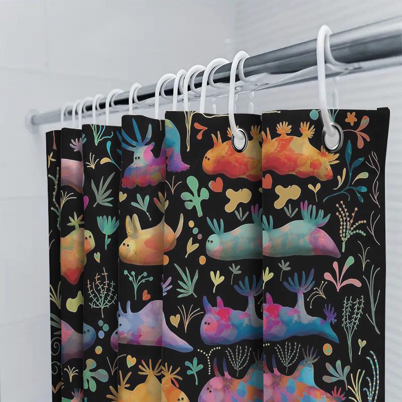 Unique Forest Deer Shower Curtain Nature Animal Landscape Backdrop Bathroom Decor Artistic Home Textile Van Gogh Style Wall Hang