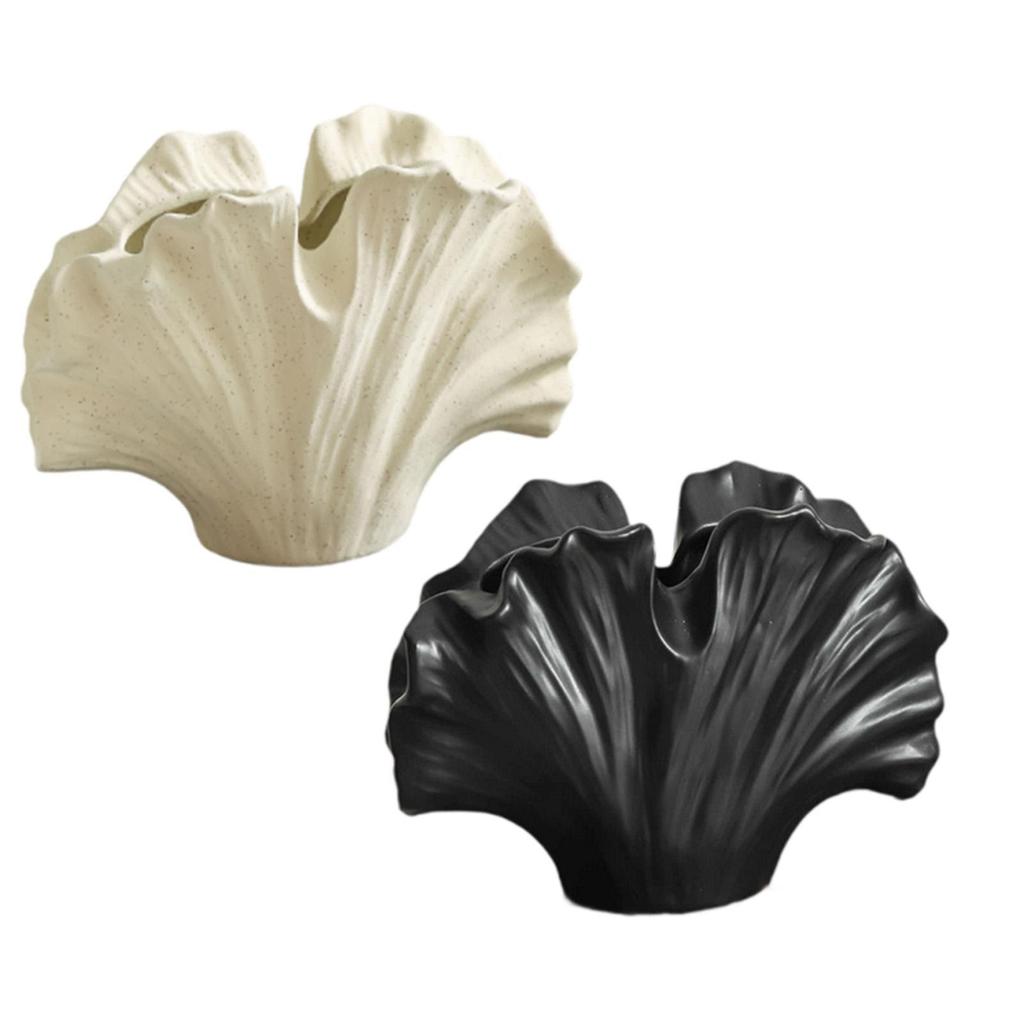 Keramik Blumenvase Geburtstagsgeschenke Ginkgoblatt Vase für Regal Kaminsims Büro