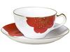 Okura Art Pottery Sakura Series 5th "Auspicious Cherry Blossom" Cup & Saucer for Coffee and Tea, Made In Japan, 1C/A682-5