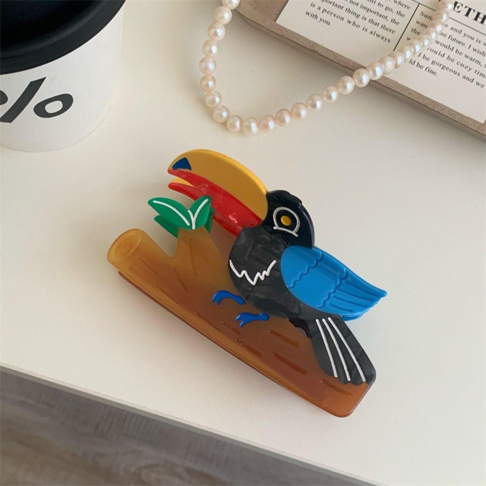 Headwear Acetate Hair Claw Cartoon Bird Shark Clip Fashion Animal Hair Clip Daily