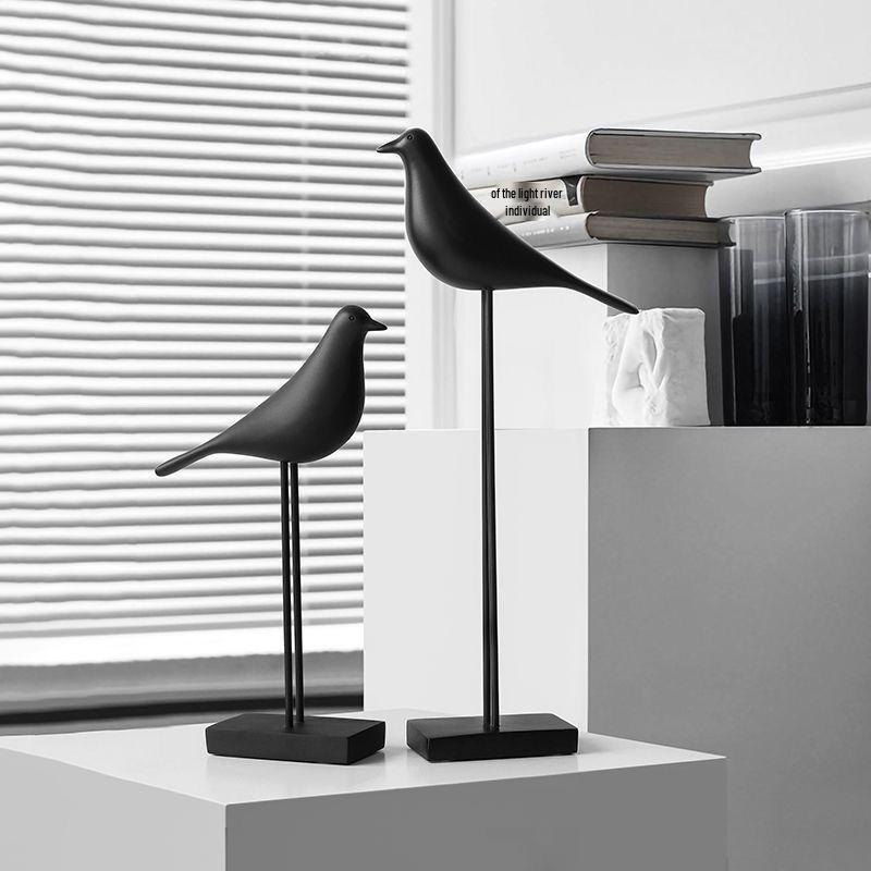 Contemporary Minimalist Nordic Bird Figurines for Modern Home or Office Decor